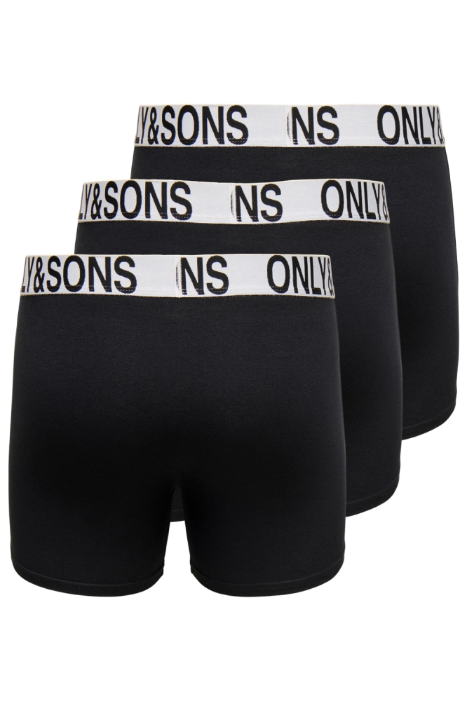 Only & Sons zwarte heren ondergoed | Achteraanzicht