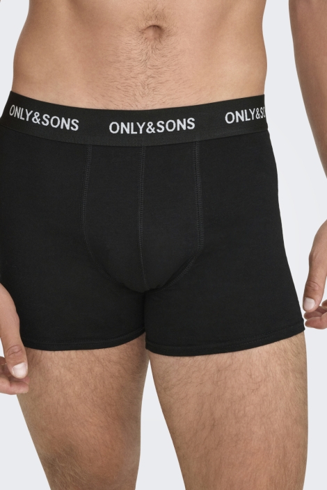 Only & Sons zwarte heren ondergoed | Model vooraanzicht