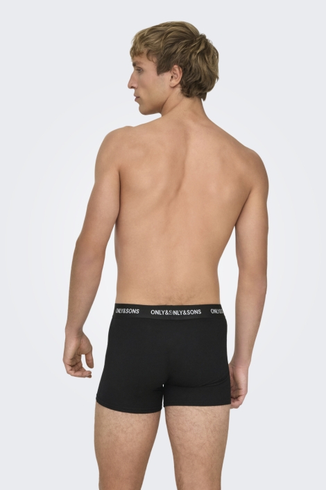 Only & Sons zwarte heren ondergoed | Model achteraanzicht