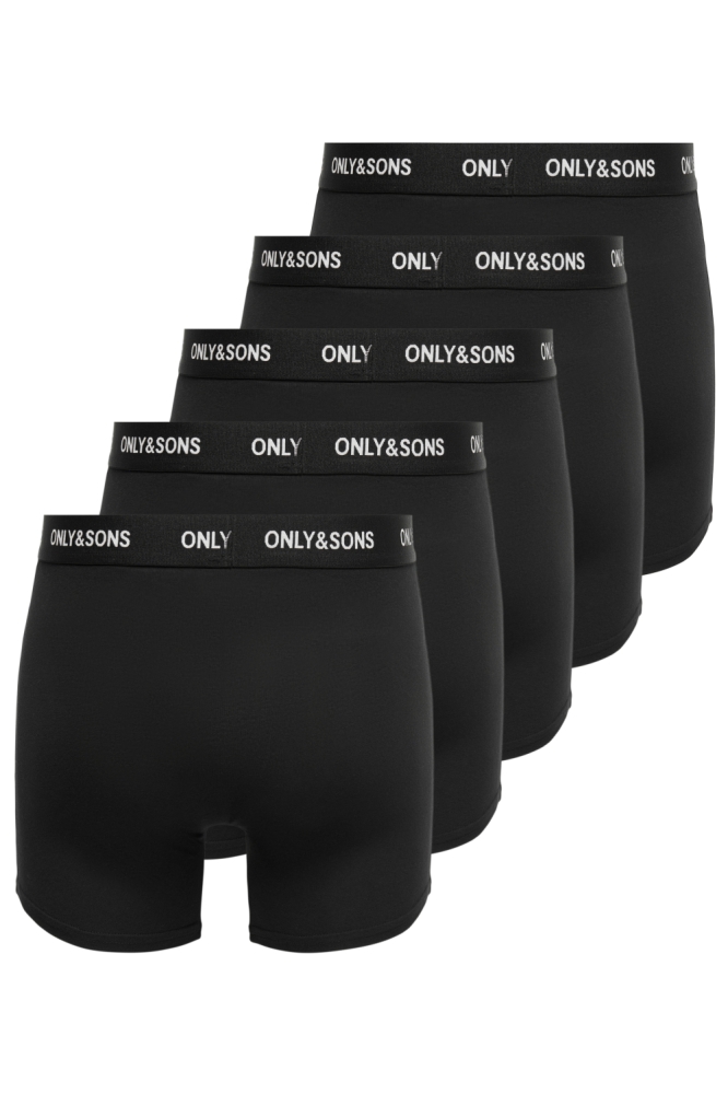 Only & Sons zwarte heren ondergoed | Achteraanzicht