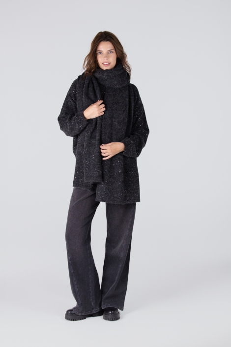 Juffrouw Jansen grijze dames sjaal | Model