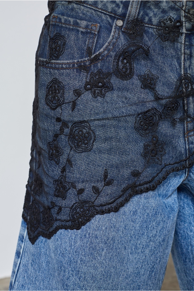 SisterS point zwarte dames sjaal | Close up