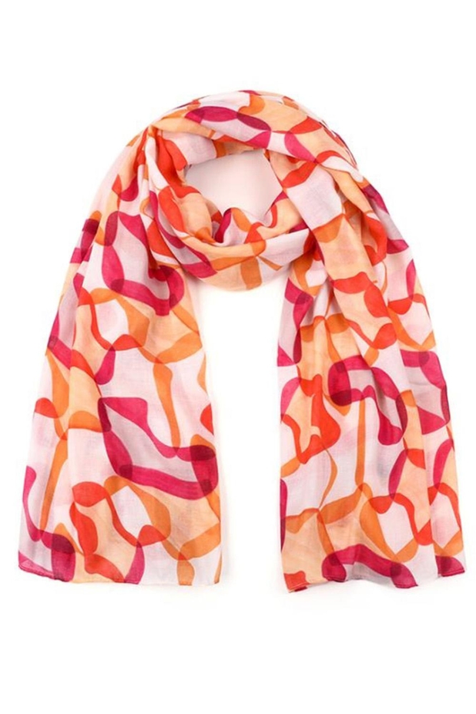 Touch oranje dames sjaal | Vooraanzicht