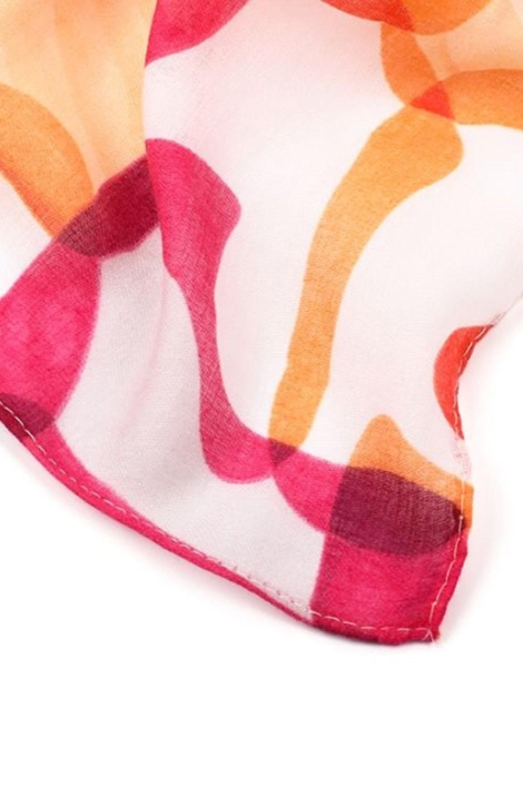 Touch oranje dames sjaal | Close up