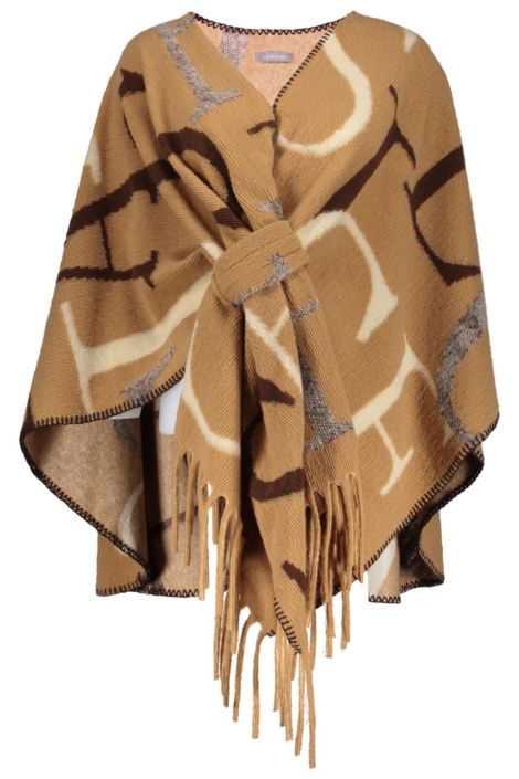 Geisha zand dames poncho | Vooraanzicht