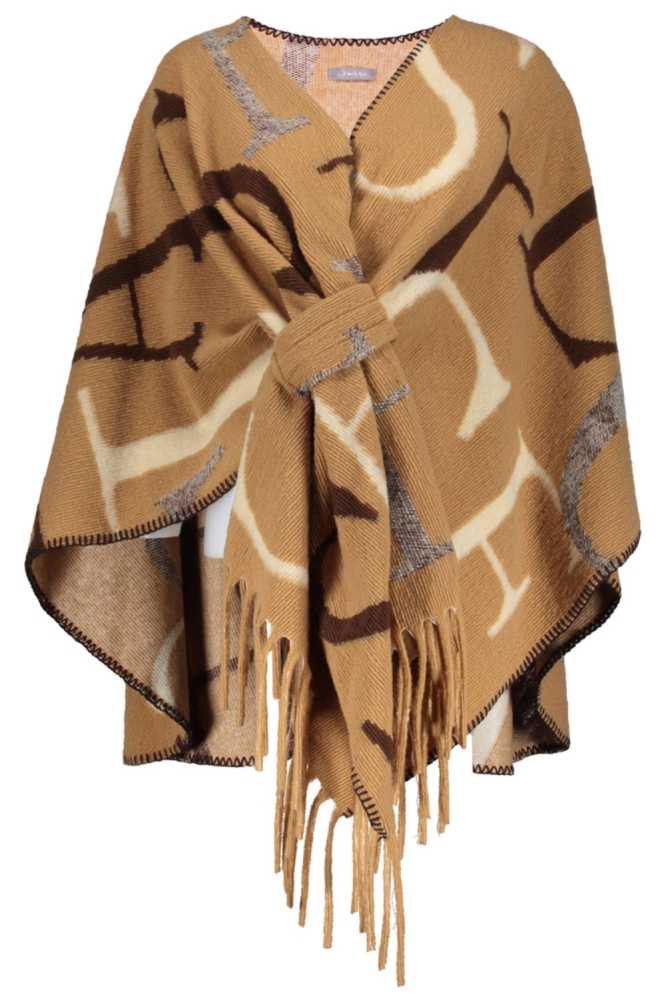 Geisha zand dames poncho | Vooraanzicht