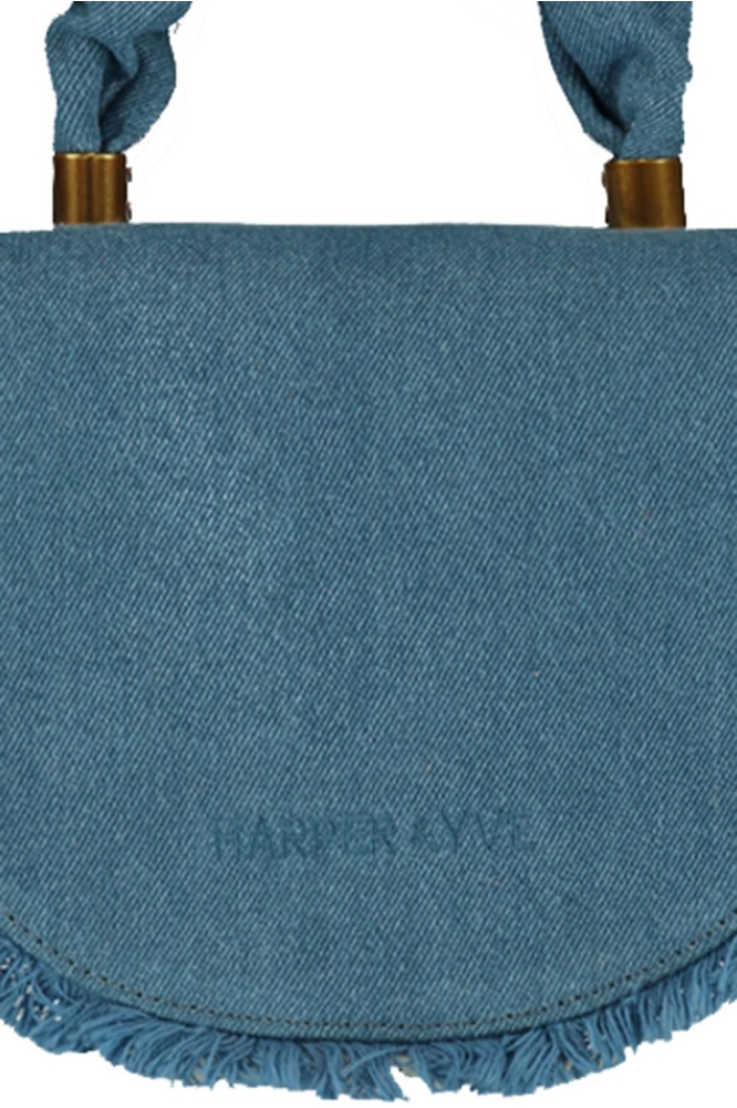 Harper & Yve blauwe dames tas | Close up