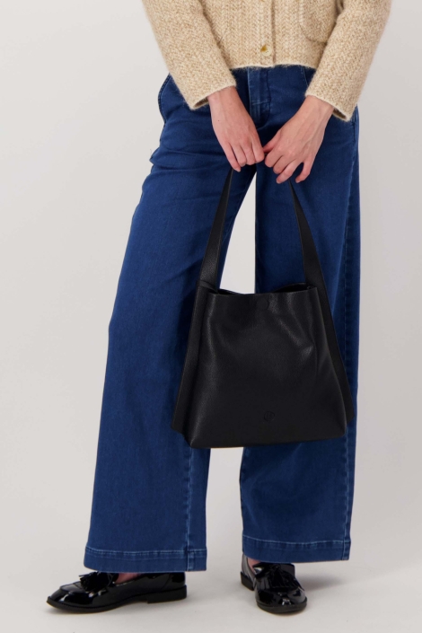 Zusss zwarte dames tas | Model vooraanzicht