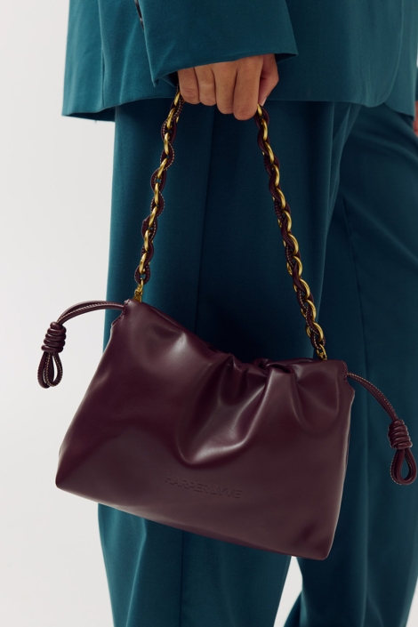 Harper & Yve rode dames tas | Model vooraanzicht