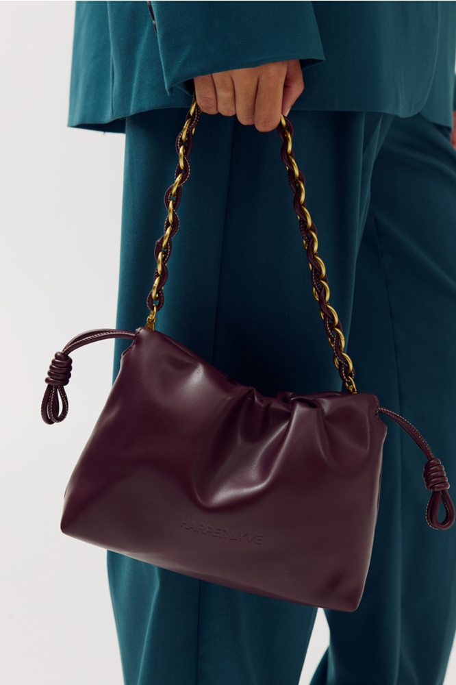 Harper & Yve rode dames tas | Model vooraanzicht