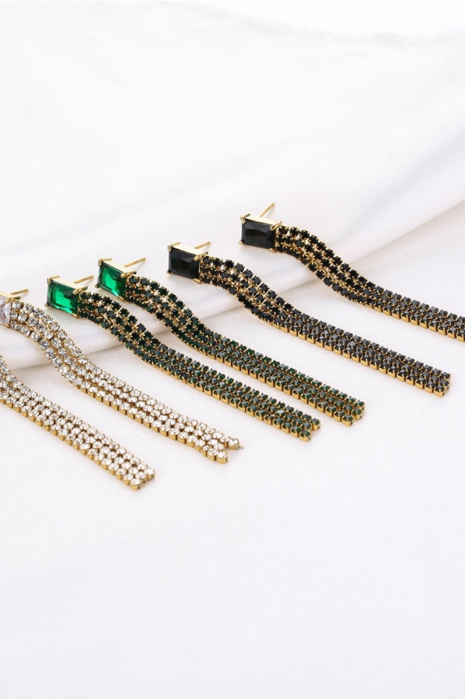 Touch zwarte dames sieraad | Zijaanzicht