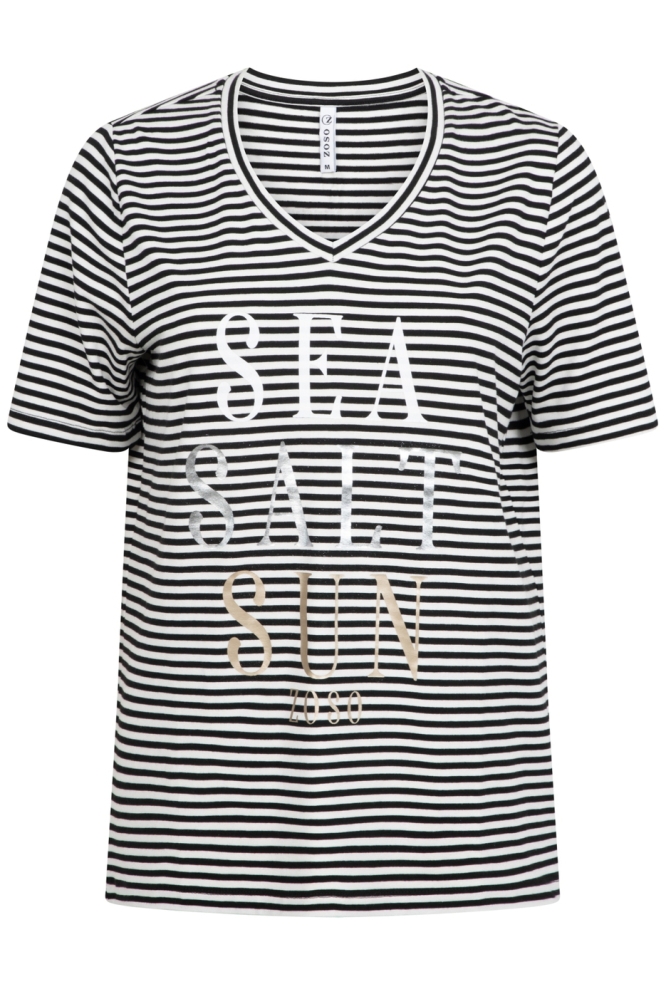 Zoso zwarte dames t-shirt | Vooraanzicht