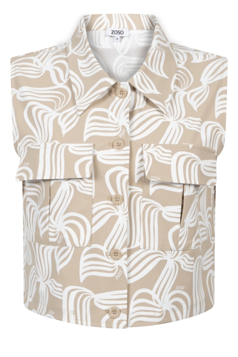 Zoso beige dames blouse | Vooraanzicht