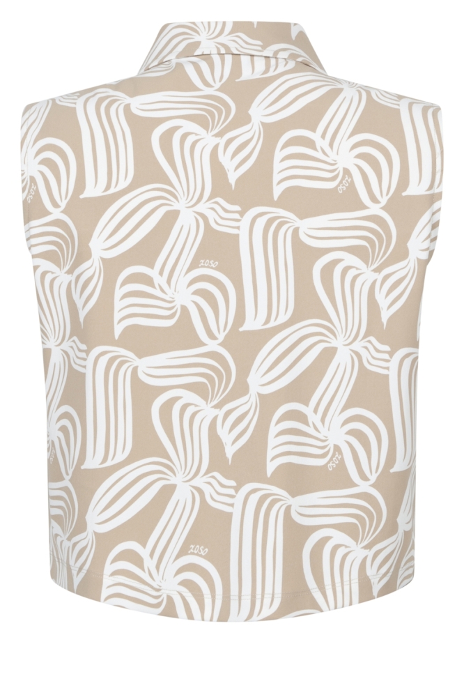 Zoso beige dames blouse | Achteraanzicht