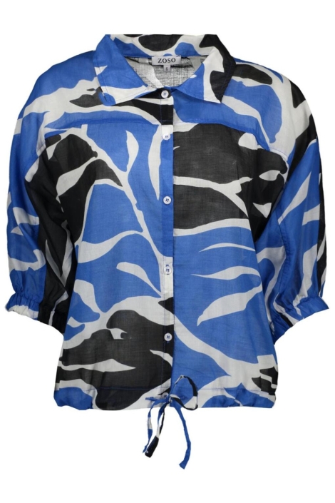 Zoso blauwe dames blouse | Vooraanzicht