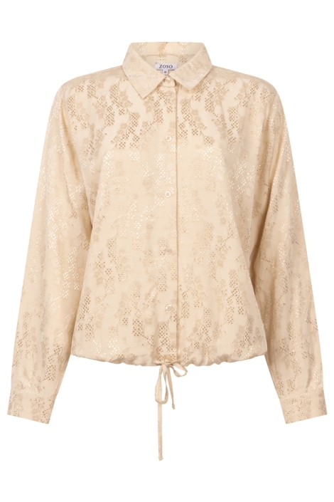 Zoso beige dames blouse | Vooraanzicht