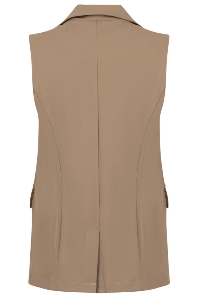 Zoso camel dames gilet | Achteraanzicht