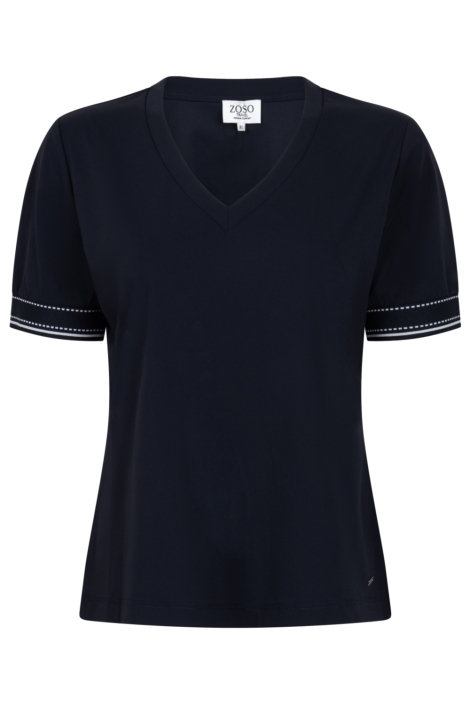Zoso blauwe dames t-shirt | Vooraanzicht