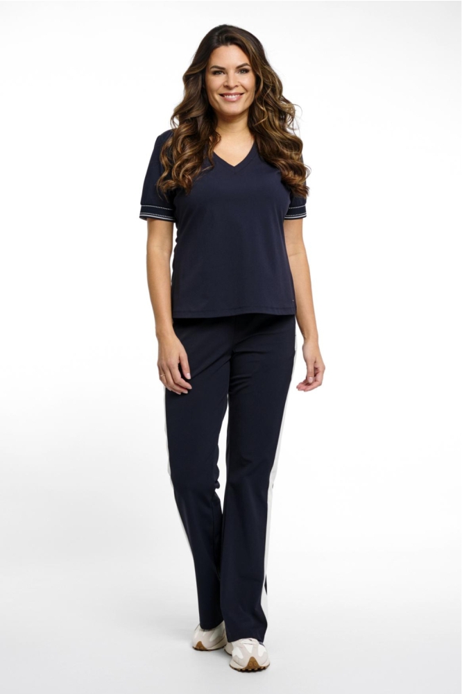 Zoso blauwe dames t-shirt | Model