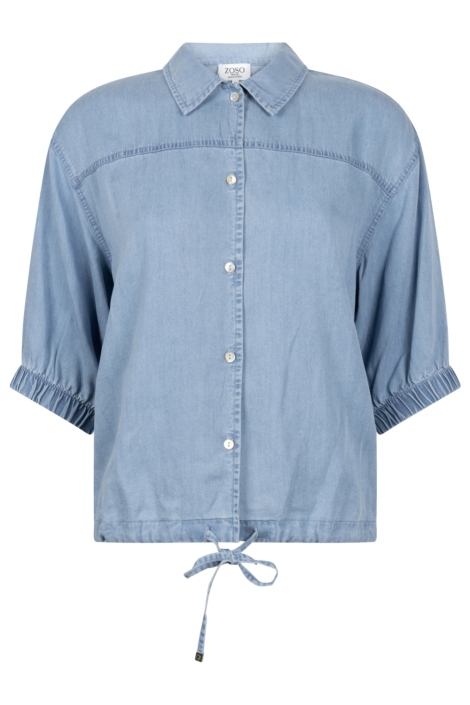 Zoso blauwe dames blouse | Vooraanzicht