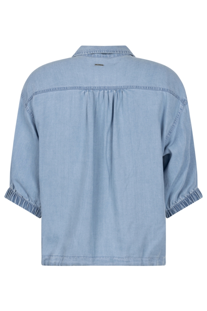 Zoso blauwe dames blouse | Achteraanzicht