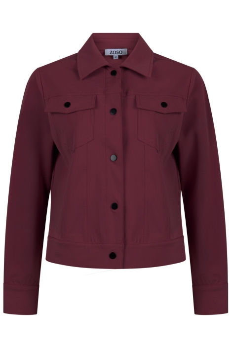 Zoso bordeaux dames blouse | Vooraanzicht