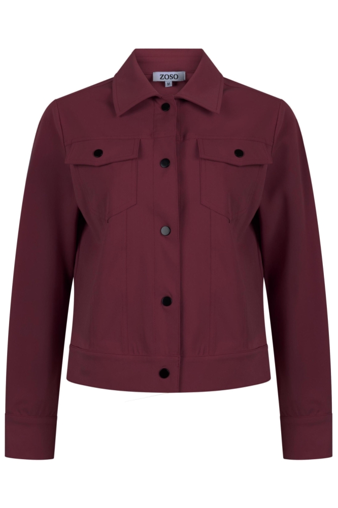 Zoso bordeaux dames blouse | Vooraanzicht