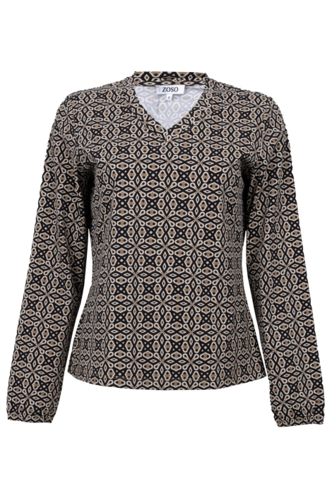 Zoso camel dames t-shirt | Vooraanzicht