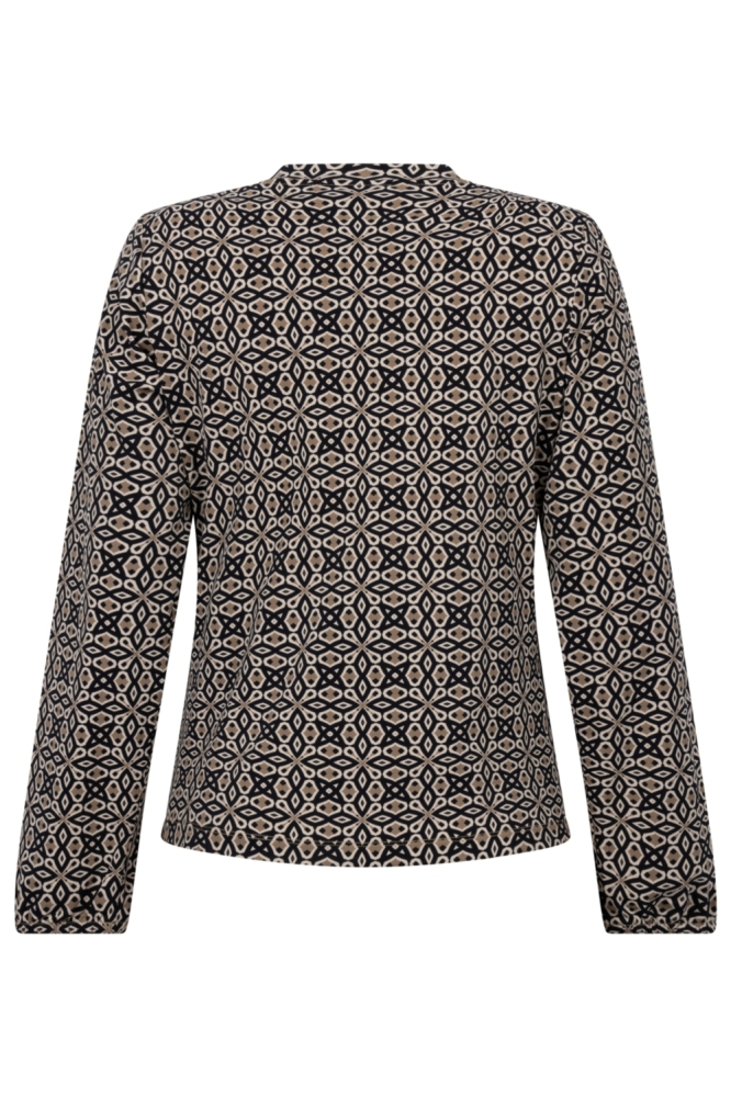 Zoso camel dames t-shirt | Achteraanzicht