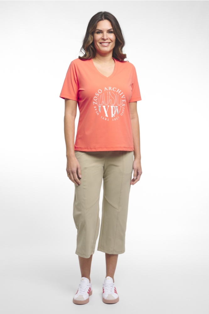 Zoso oranje dames t-shirt | Model