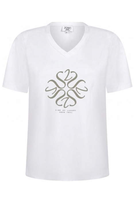 Zoso witte dames t-shirt | Vooraanzicht