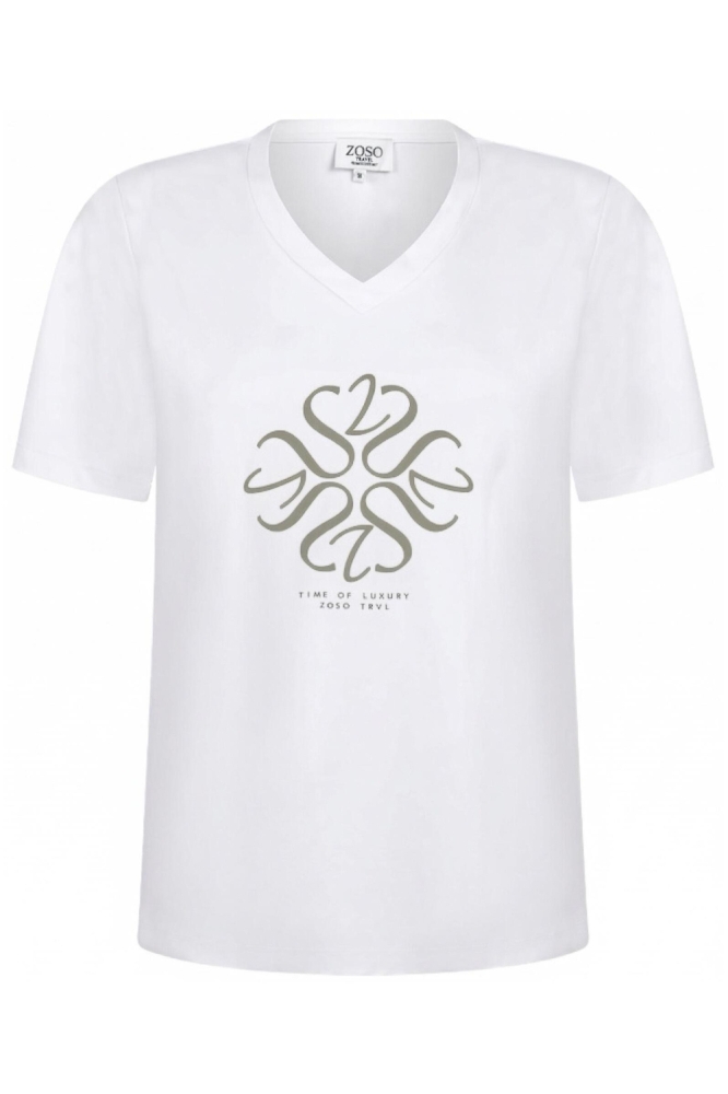 Zoso witte dames t-shirt | Vooraanzicht