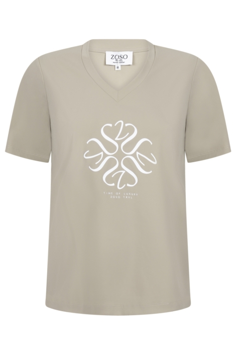 Zoso groene dames t-shirt | Vooraanzicht