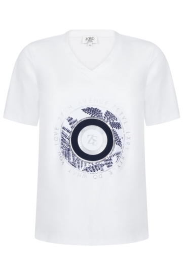 Zoso T-shirt JESSY 262 WHITE/NAVY