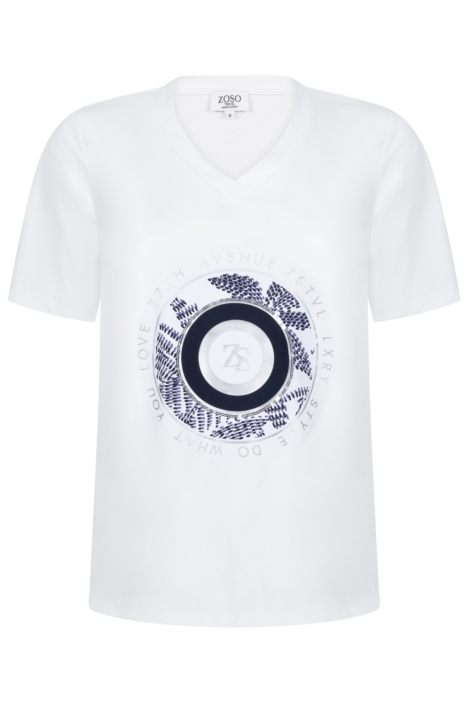 Zoso witte dames t-shirt | Vooraanzicht
