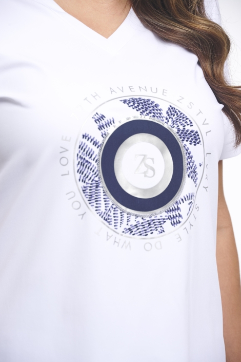 Zoso witte dames t-shirt | Close up