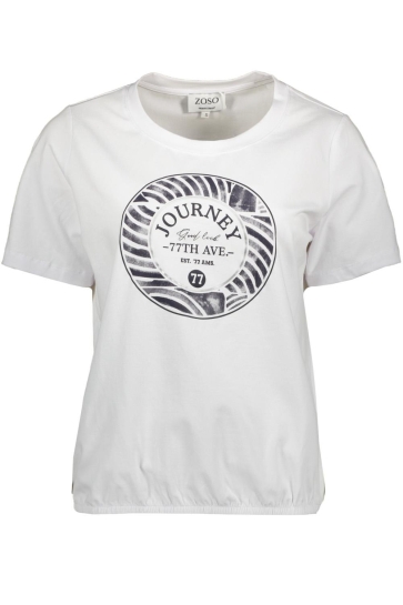 Zoso T-shirt JOURNEY 262 WHITE/NAVY