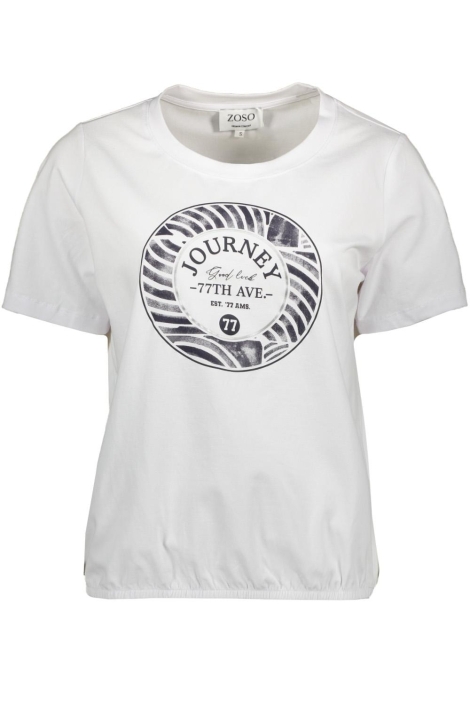 Zoso witte dames t-shirt | Vooraanzicht