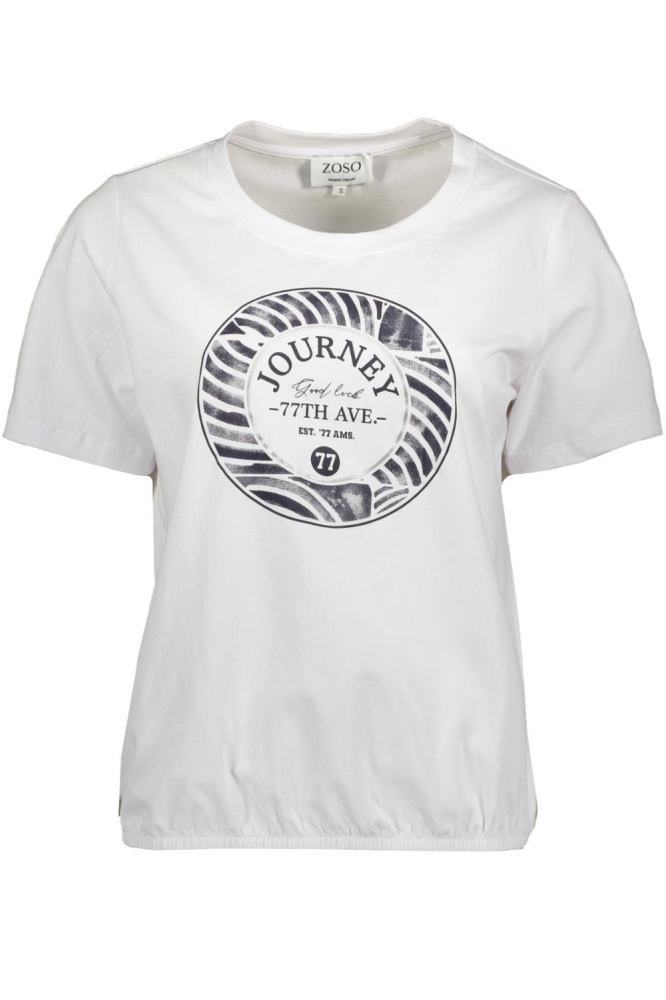 Zoso witte dames t-shirt | Vooraanzicht