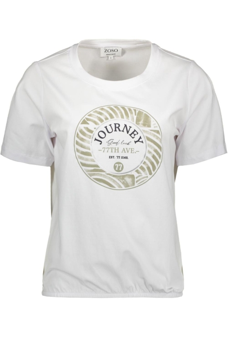 Zoso witte dames t-shirt | Vooraanzicht
