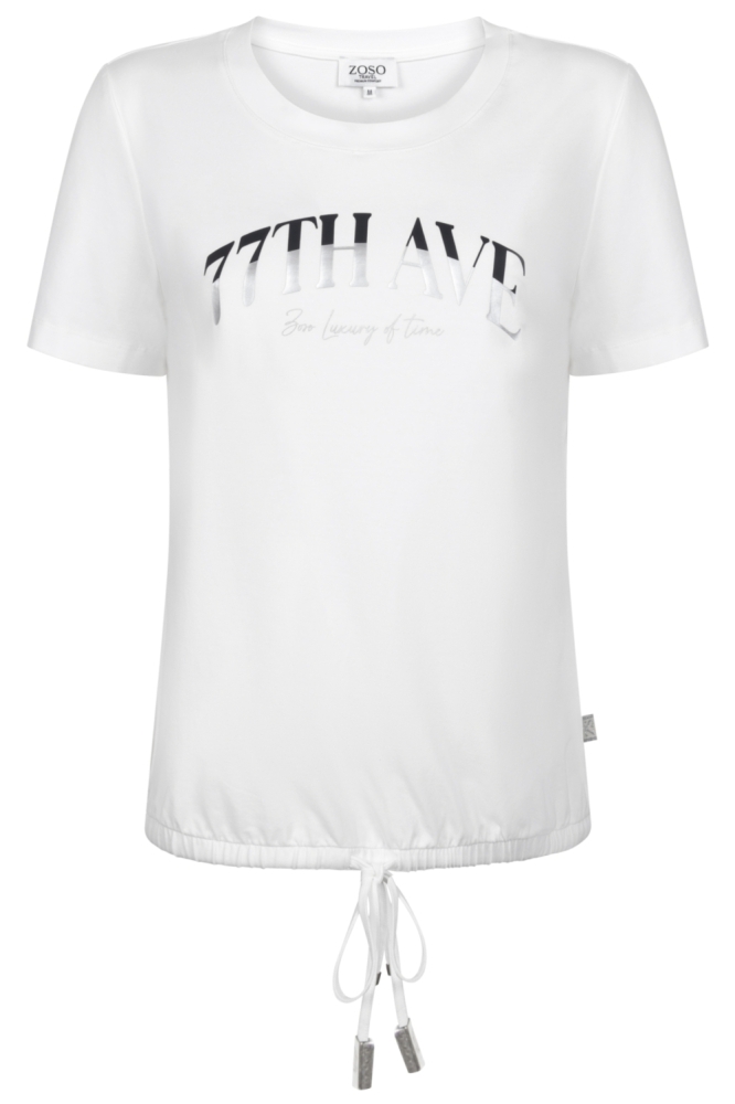 Zoso witte dames t-shirt | Vooraanzicht