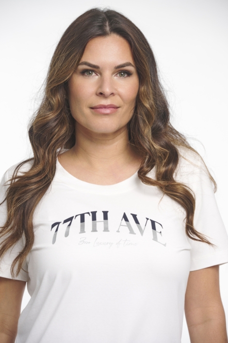 Zoso witte dames t-shirt | Close up