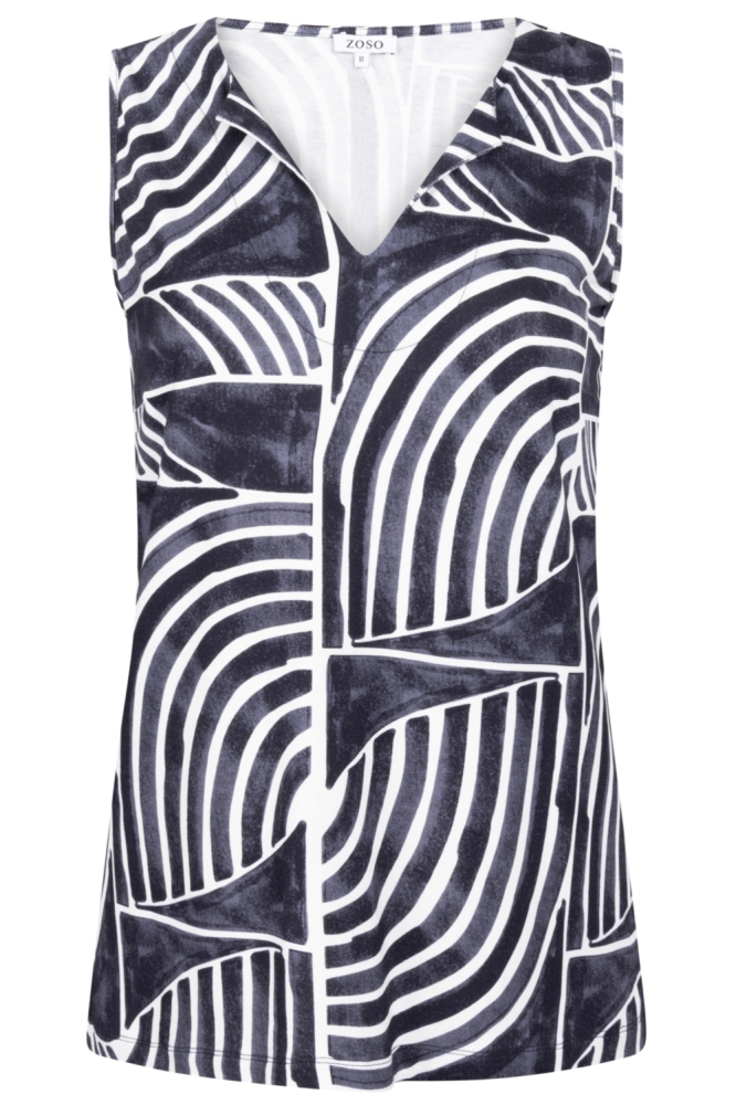 Zoso blauwe dames top | Vooraanzicht