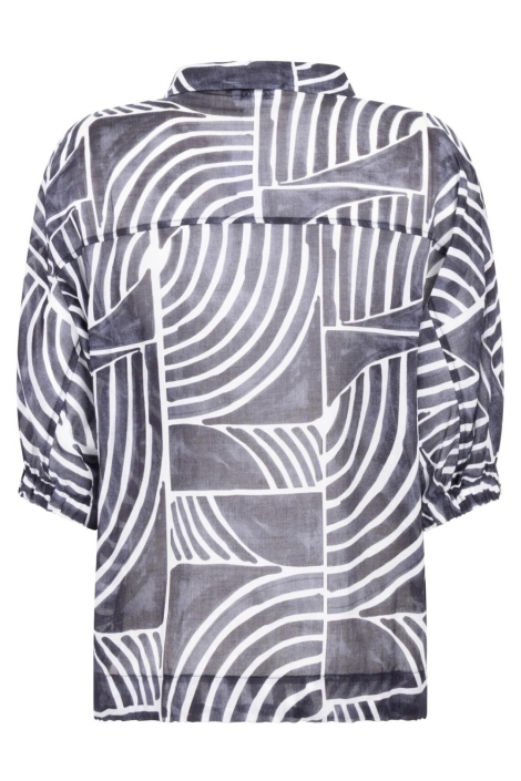 Zoso blauwe dames blouse | Achteraanzicht