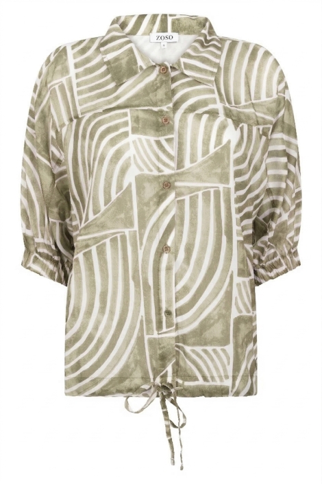 Zoso zand dames blouse | Vooraanzicht