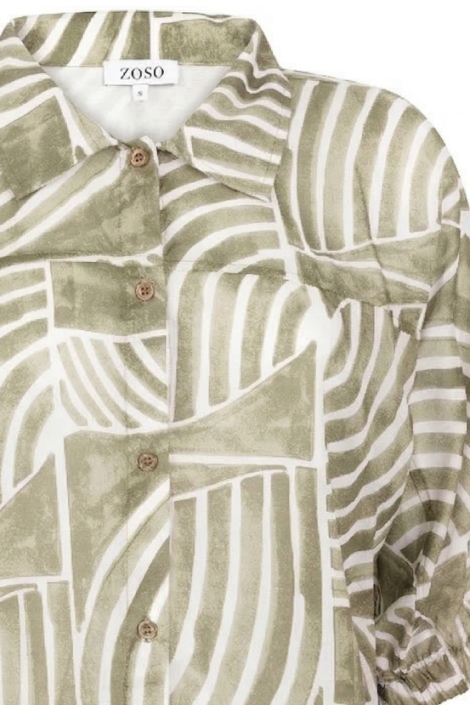 Zoso zand dames blouse | Close up