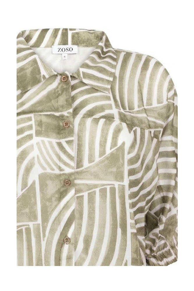 Zoso zand dames blouse | Close up