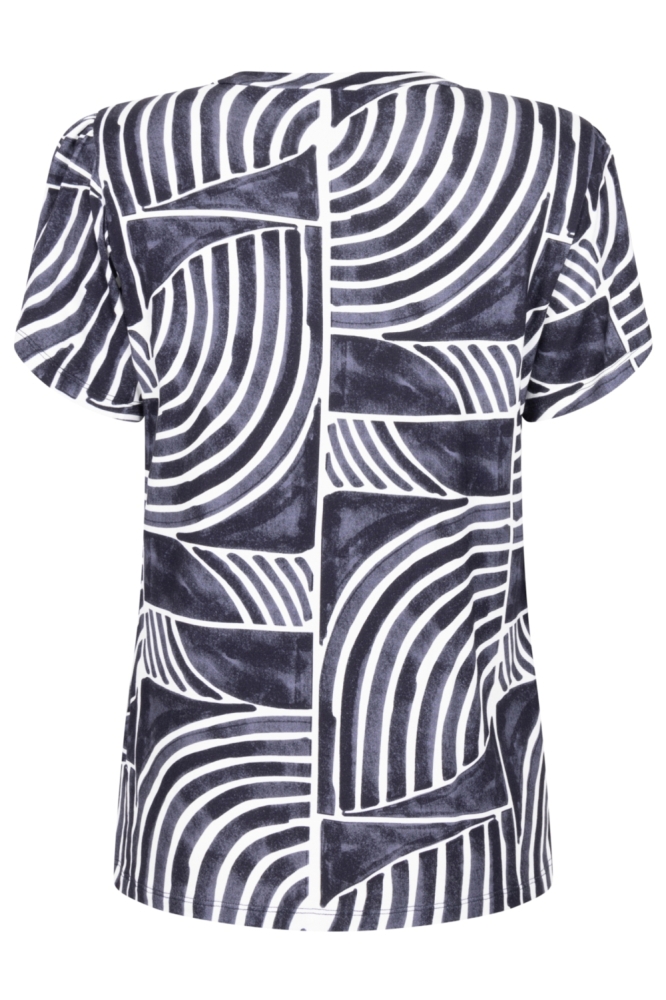 Zoso blauwe dames t-shirt | Achteraanzicht