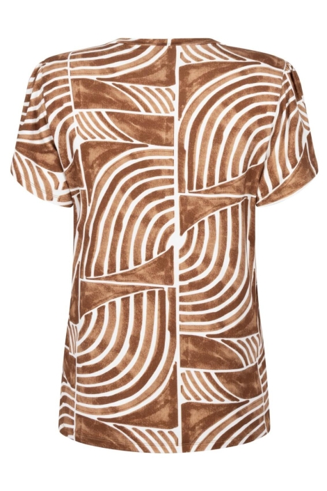 Zoso camel dames t-shirt | Achteraanzicht