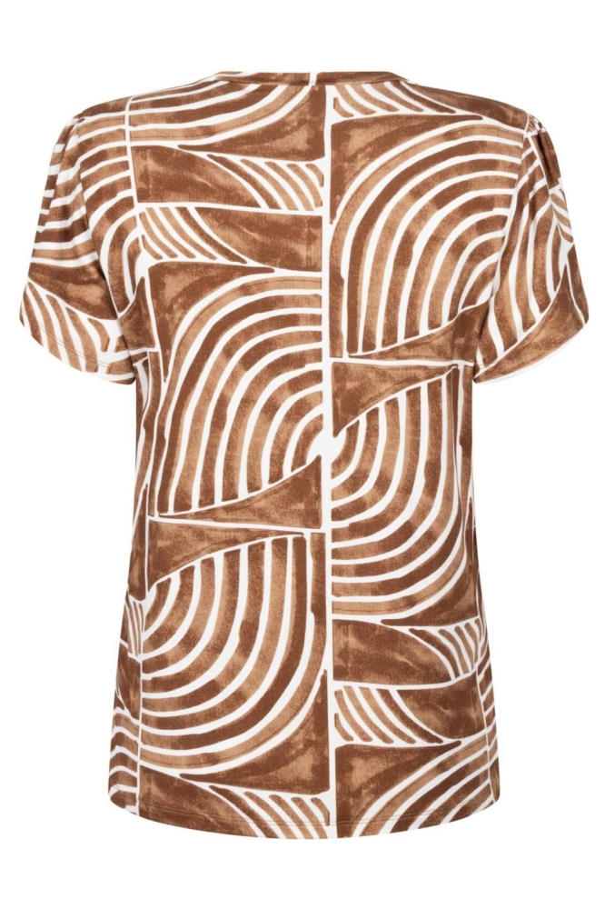 Zoso camel dames t-shirt | Achteraanzicht